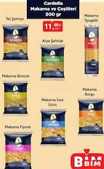 CARDELLA MAKARNA ÇEŞİTLERİ 500 GR